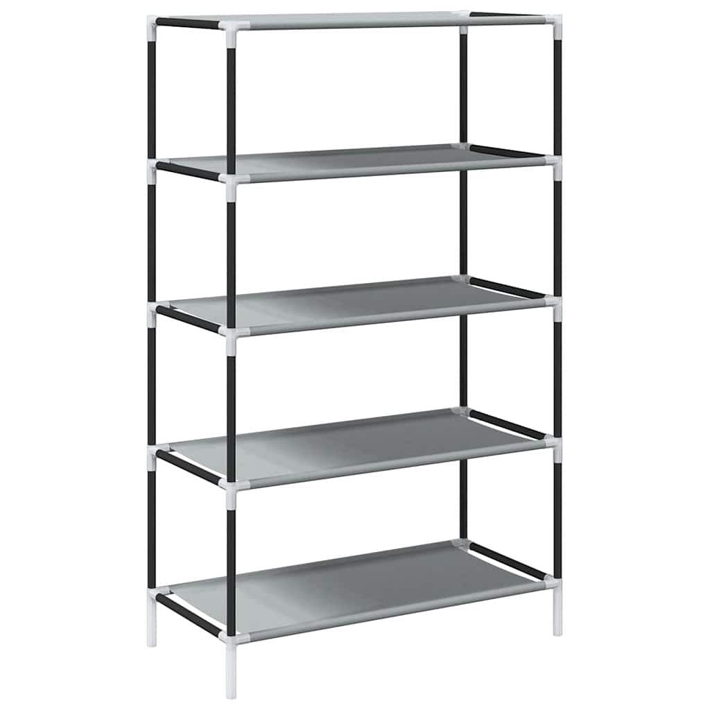 w2b vidaxl extendable convertible shoe cabinet grey non woven fabric powder coated steel plastic modern for home furniture