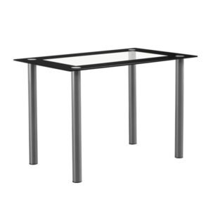 110cm tempered glass dining table