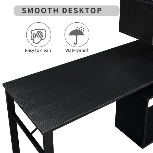 fcj home office l shaped corner computer desk portable and adjustable laptop table for bedroom or hotel with cooling feature