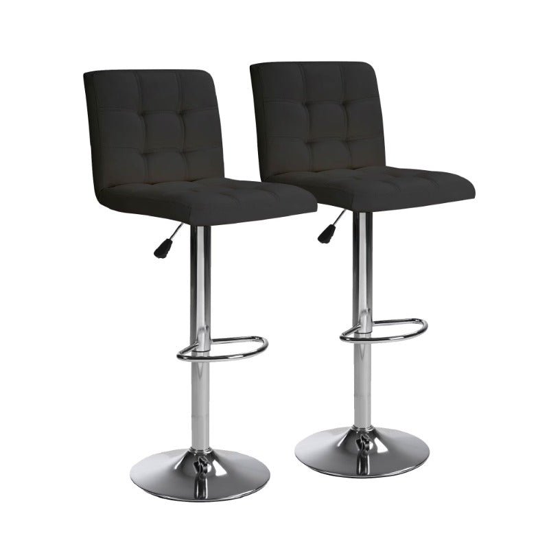 bar stools 1 set of 2, counter height bar stools, square cushion bar stools with back, footstool, cafe, blue, 2 pieces