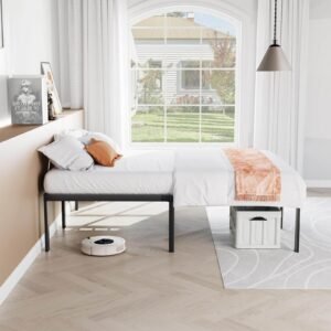 fcj heavy metal bed frame durable space saving bedroom furniture available in single double queen sizes minimalist simple design