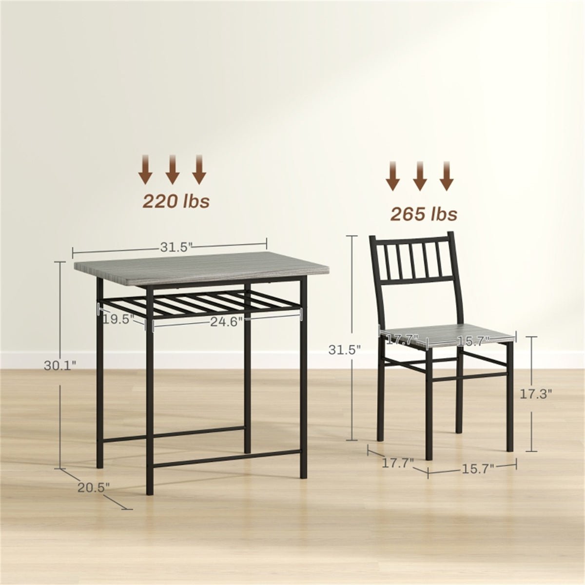 dining table set gray