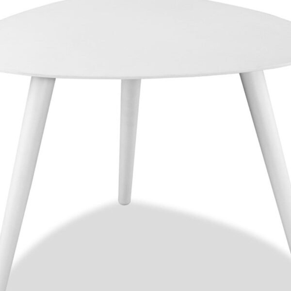 14" hms white aluminum end table elegant living room furniture