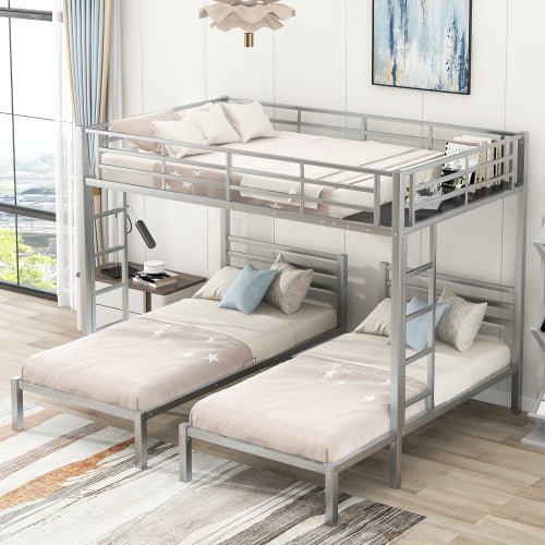 fcj full over twin modern design foldable bunk bed with built in shelf for bedroom living room hotel warehouse double size