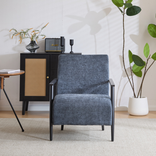 26.38 modern beige lounge chair sturdy metal frame polyester upholstery for living room bedroom office convenient storage