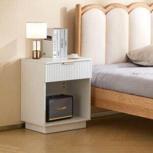 white one drawer nightstand with shelf functional furniture for bedrooms