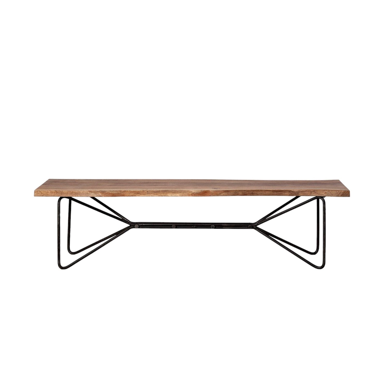 hms 66 live edge solid wood dining bench in brown and black distressed finish add rustic charm to your dining room
