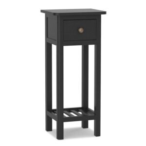 2 tier slim nightstand bedside table with drawer shelf for living room furniture
