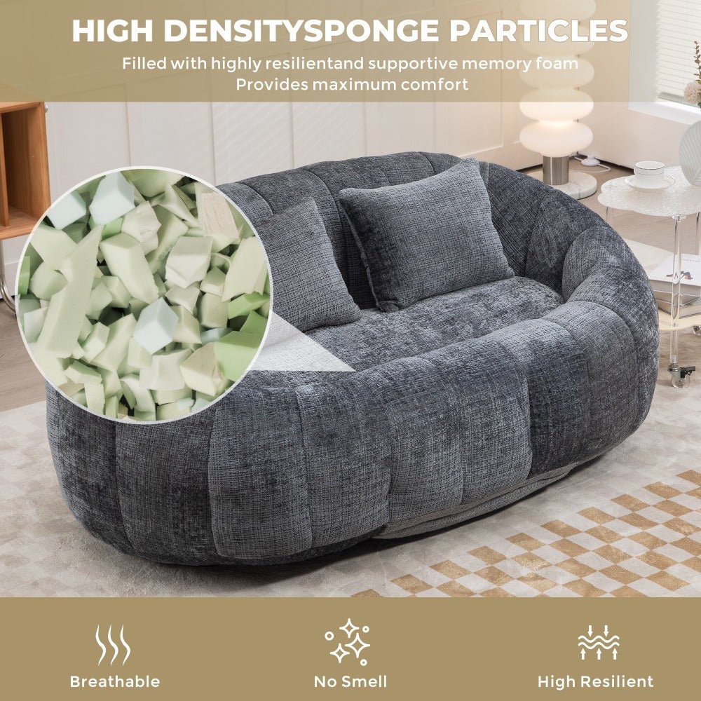 bean bag sofa lazy sofa durable comfort lounger high back bean bag chair couch for adults and kids, indoor & outdoor