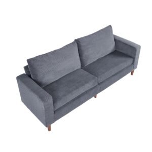 2139 modern corduroy sofa for living room balcony gray (2139gy)