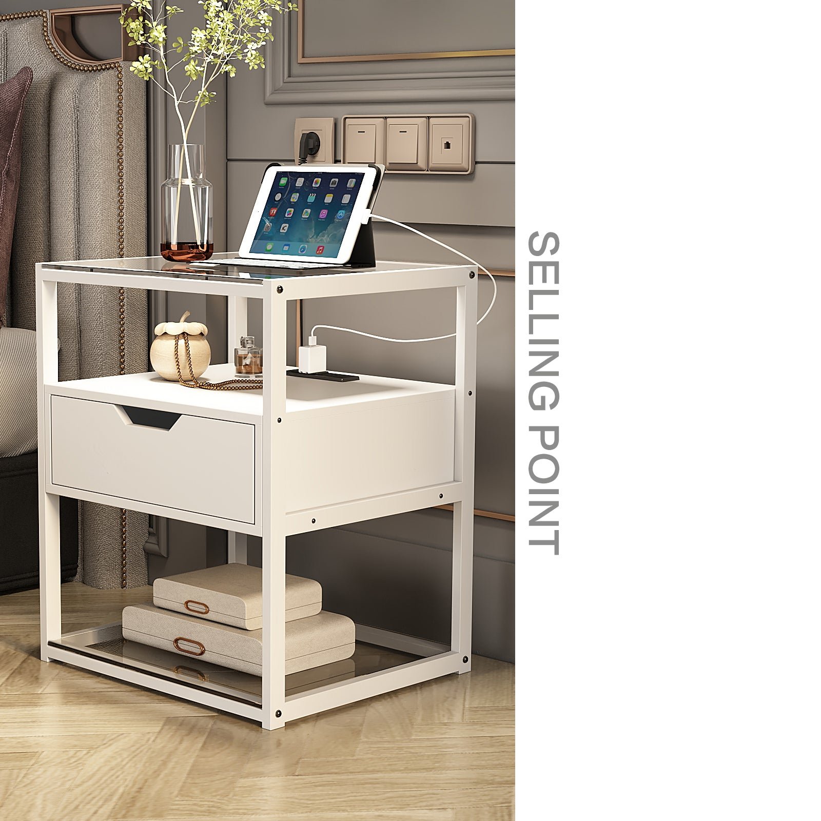 yq jenmw modern simple and luxury bedroom nightstand simple shelf