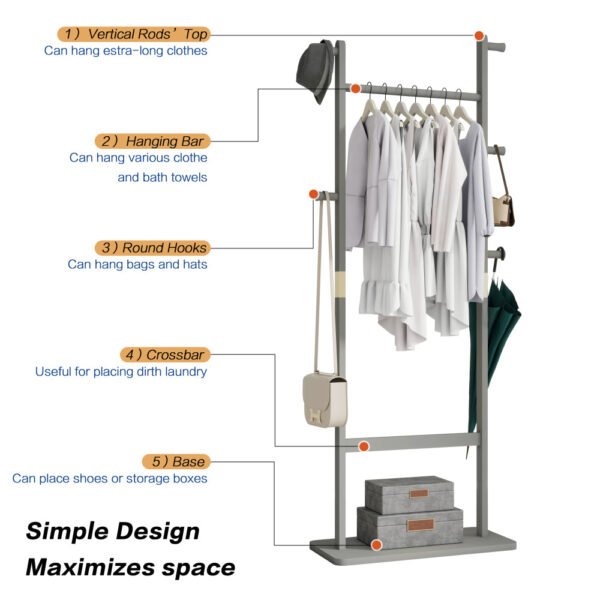coat racks solid wood hanger 23.6* 11*64.1in solid environmental protection