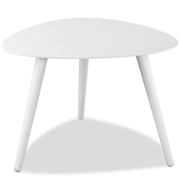 14" hms white aluminum end table elegant living room furniture