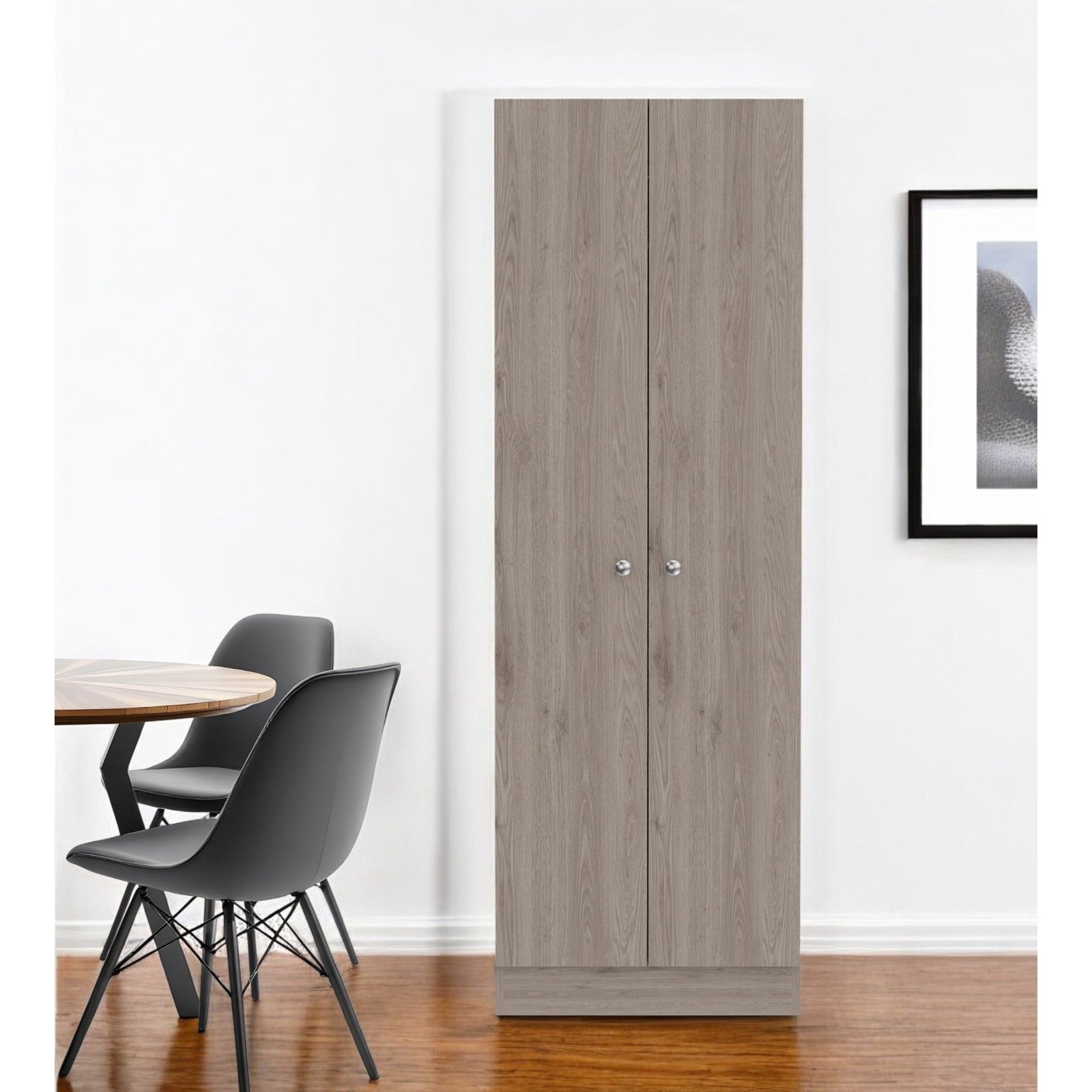 hms 71 light gray wood panel pantry or storage closet for kitchen cabinet use