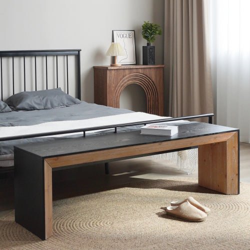 fcj multi coloured wooden bench modern interior bedroom bedside dining room hallway furniture unavailable waifel temu platforms