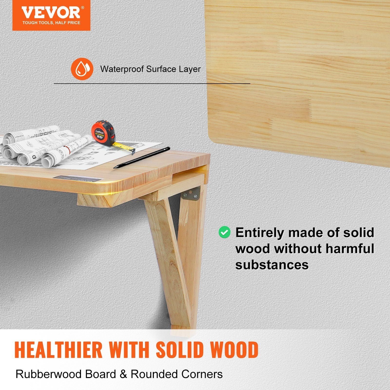 31.5" x 23.62" wall mounted folding table wooden floating desk iron bracket drop leaf table for home office dining bar small