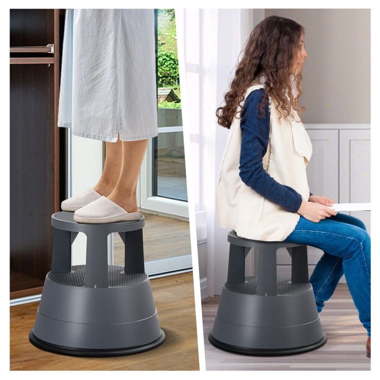 330 lbs capacity step stool with non slip rubber platform for home or office use stylish & practical stools & ottomans
