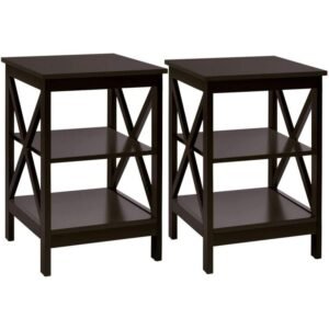 x design 3 tier nightstands with storage shelves for living room and bedroom
