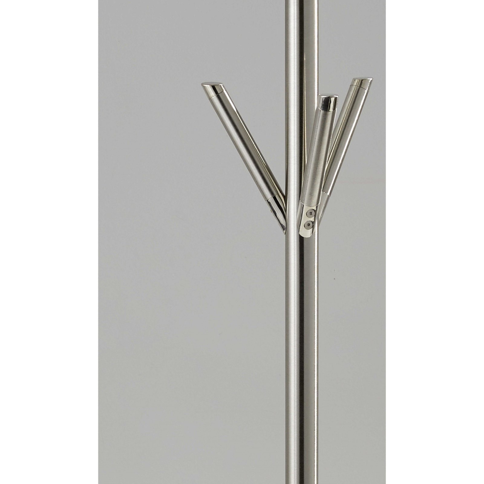hms 12" x 68" brushed steel pyramid coat rack stylish coat hanger for home or office