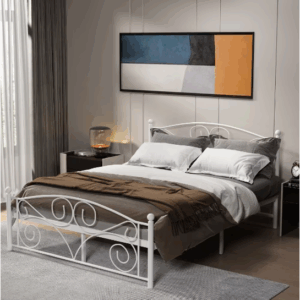 fcj full metal bed adjustable european modern design single double queen sizes for home warehouse hotel use