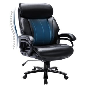 fcj heavy duty 400 pound office chair cooling adjustable height foldable massage made durable metal nylon for administrative