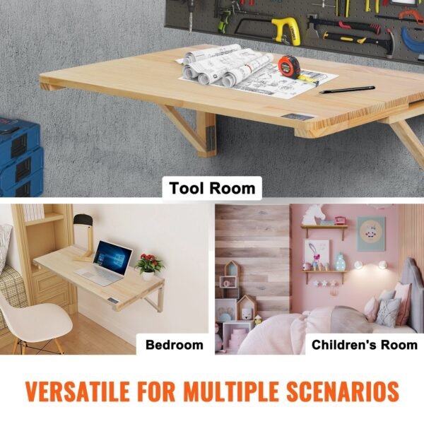 31.5" x 23.62" wall mounted folding table wooden floating desk iron bracket drop leaf table for home office dining bar small