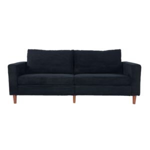 2139 modern corduroy sofa for living room balcony decor available in black (2139 bk)