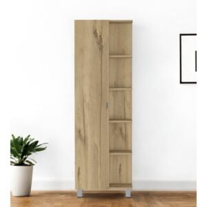 hms 62" oak wood kitchen cabinets for pantry or storage closet use