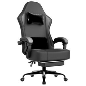 ergonomic adult gaming chair pocket spring cushion footrest breathable pu leather adjustable headrest lumbar support desk chair