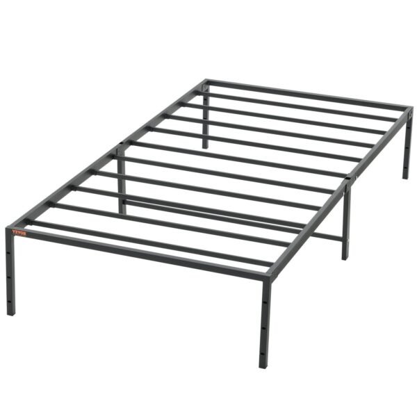 14 inch twin metal bed frame platform no box spring needed easy assembly noise free embedded mattress foundation steel slat