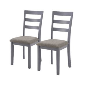 farmhouse style dining chairs set 2 wooden kitchen chairs solid wood legs high ladder back non slip foot pads sturdy dining