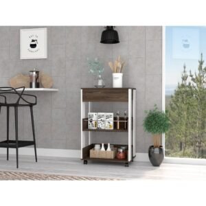 dundee kitchen islands & carts one drawer with two open shelves
