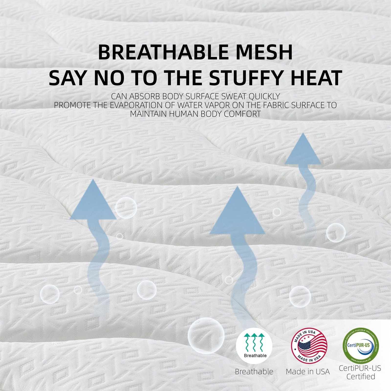 certipur us certified king size 10 inch hybrid mattress gel memory foam individually wrapped pocket coils breathable durable