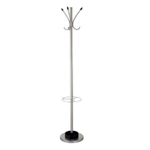 hms 13" x 68" brushed steel stand coat rack