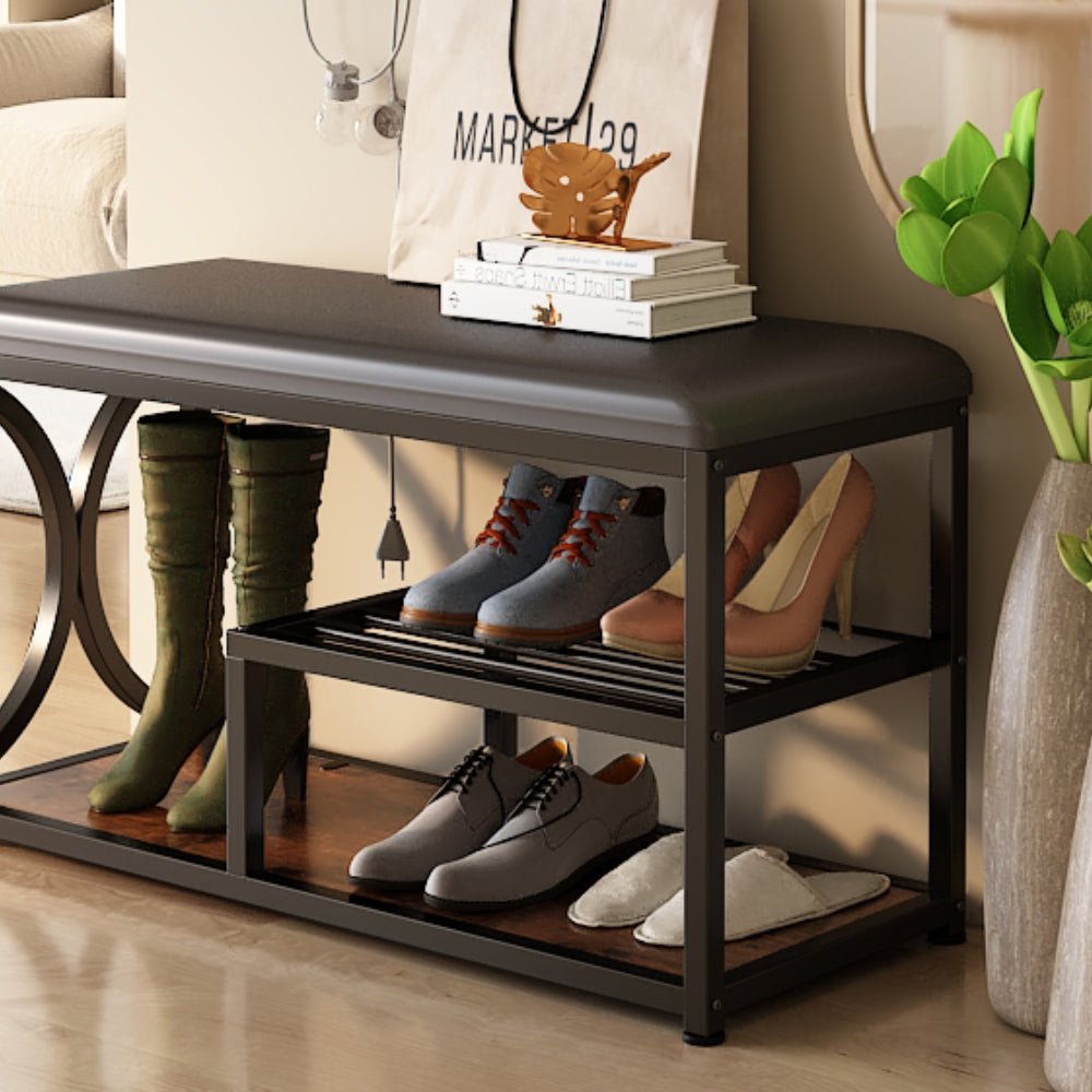 yq jenmw large space storage stool simple shoe rack bedroom seat shoe stool