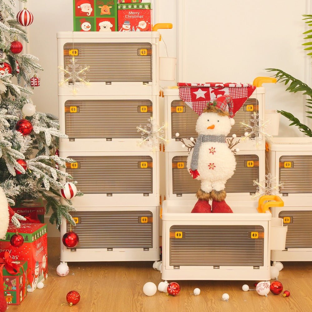 foldable storage, large double opening storage box with lid with wheels large storage box for clothes, snacks, toys and books