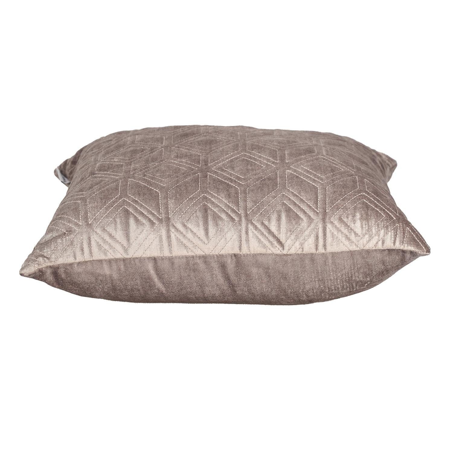 hms tufted diamonds taupe velvet accent pillow elegant living room chair accessory