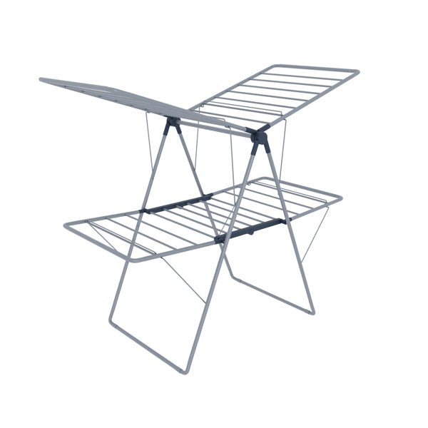 1pc, clothes drying rack foldable, foldable laundry drying rack, free standing large drying rack, grey