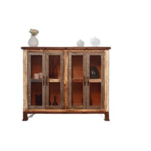 hms 49" brown solid and manufactured wood distressed buffet table kitchen cabinets product