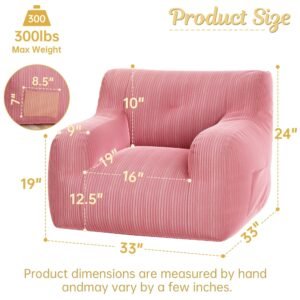 bean bag sofas for adults and kids tufted soft stuffed accent chair with pocket for living room and bedroom