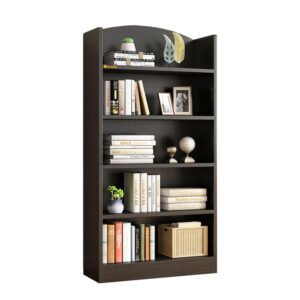 yq forever morden black wooden panel bookcase shelve book storage standing living room furniture