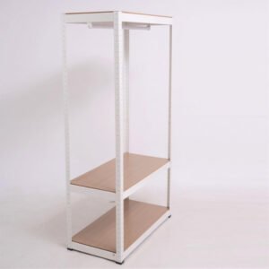 heavy duty clothing garment rack, freestanding clothing rack, portable closet wardrobe with 1 adjustable wire shelves 1 clothe