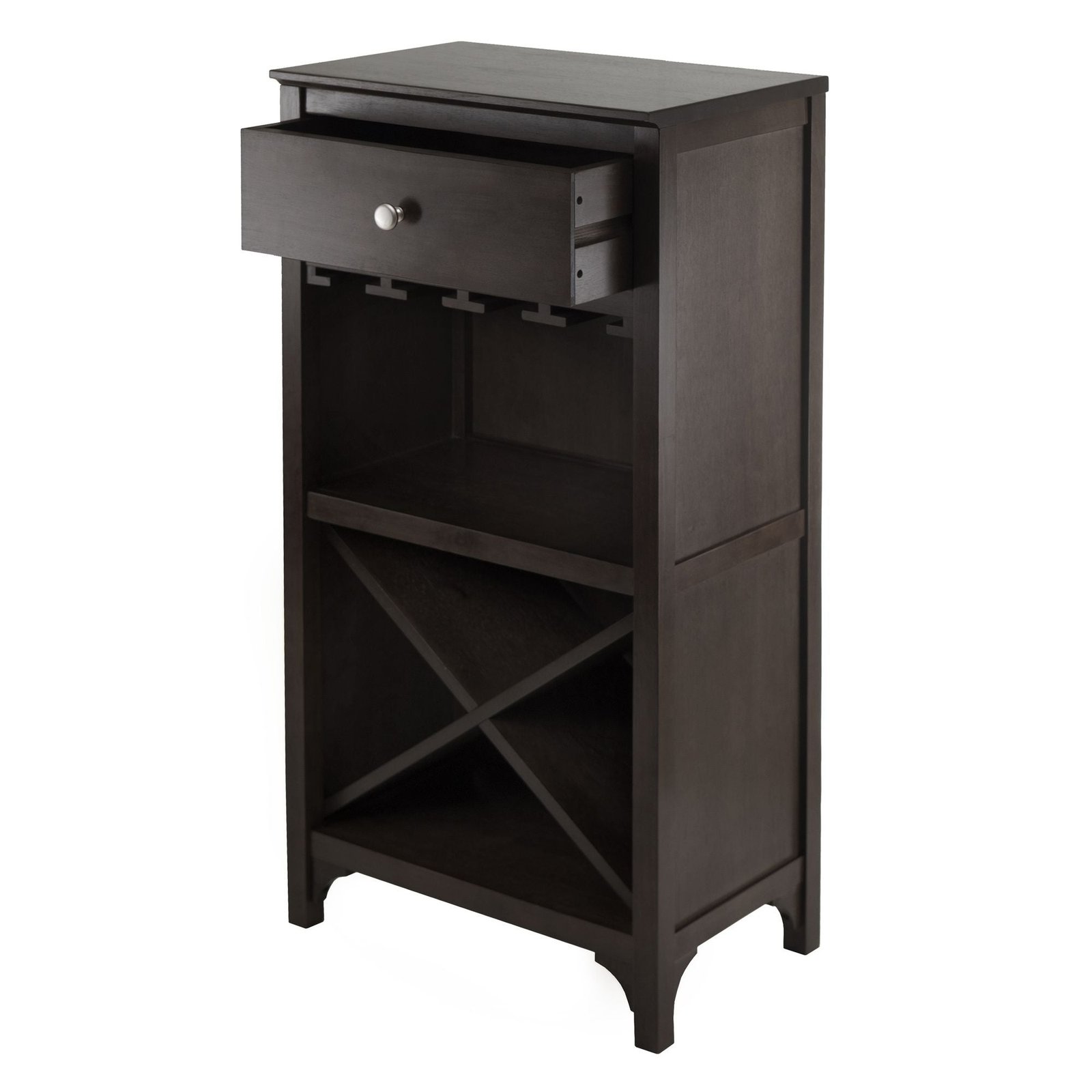 ancona one drawer modular wine rack with glass rack and x shelf elegant wine cabinet for storage and display