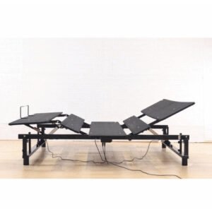adjustable queen bed base frame with zero gravity wireless remote quiet motor head foot incline black murphy bed fcj