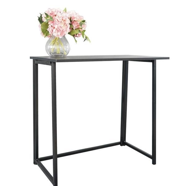 black simple collapsible computer desk