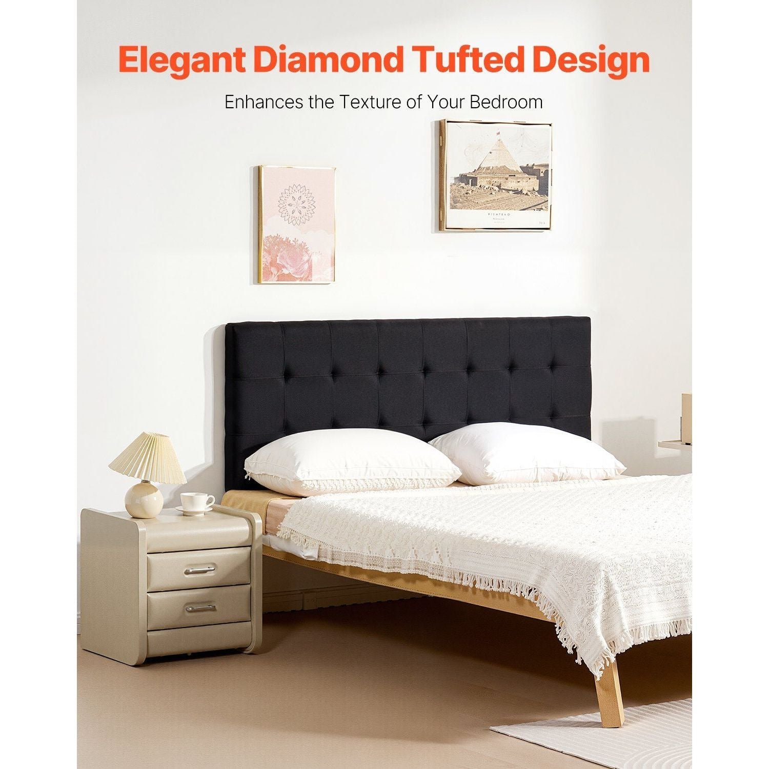adjustable height comfortable diamond tufted queen size bed w62.2 x h(42.72 54.53) x d2.76 for bedroom dormitory murphy beds