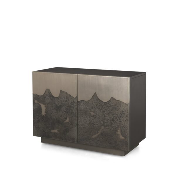 hms 30" gray distressed metal textured door accent cabinet double door kitchen cabinets
