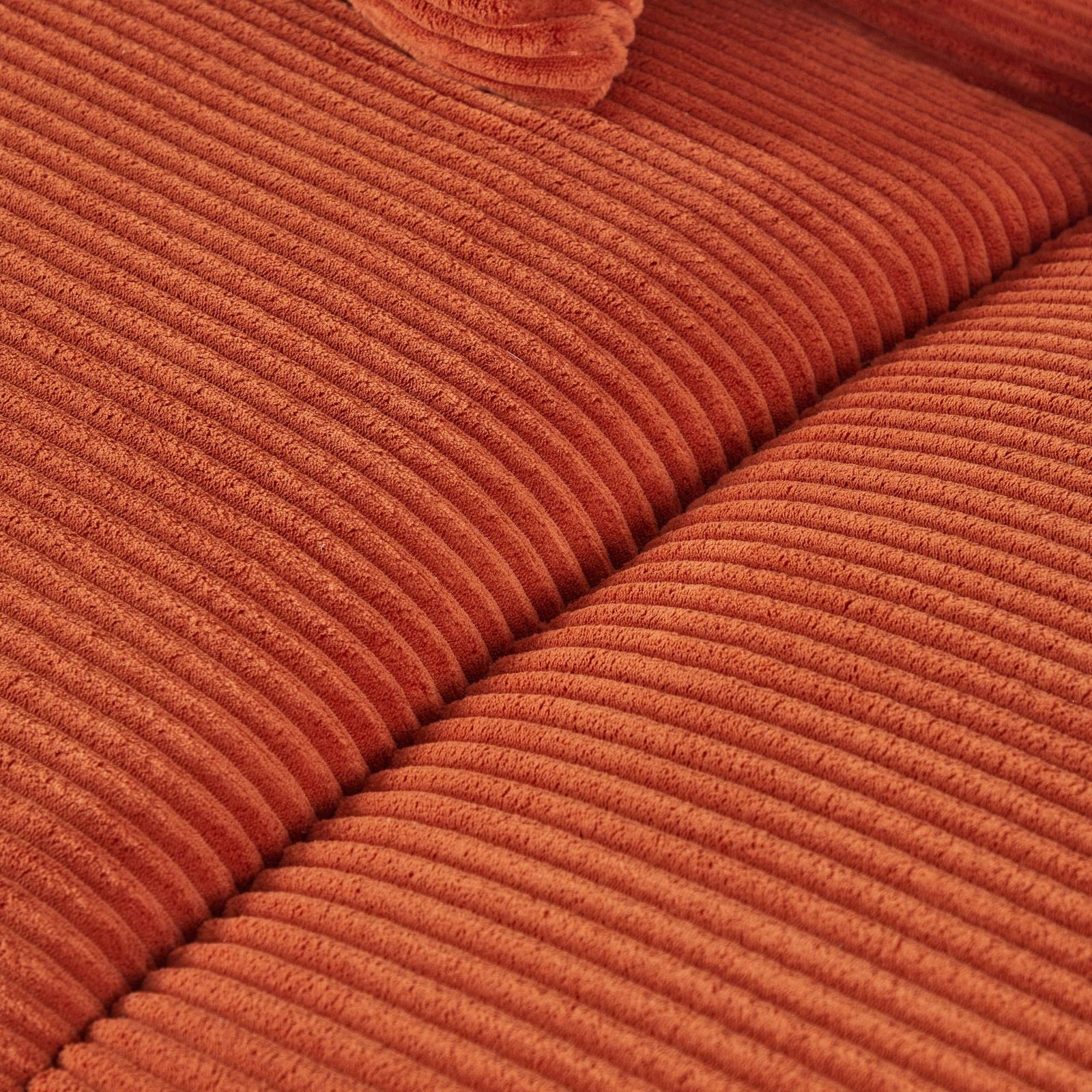 modern 2140og orange corduroy two seater living room sofa for bedroom office small spaces