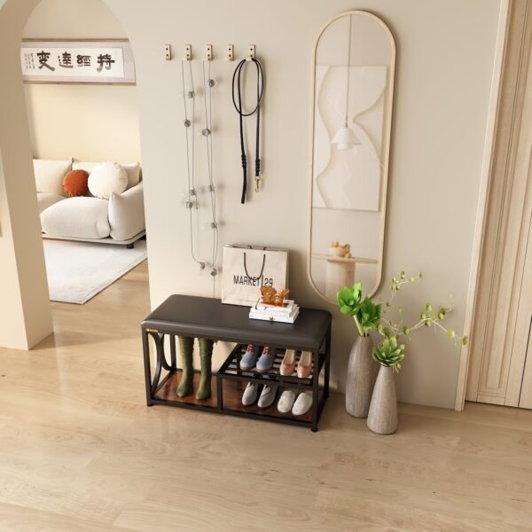 yq jenmw large space storage stool simple shoe rack bedroom seat shoe stool