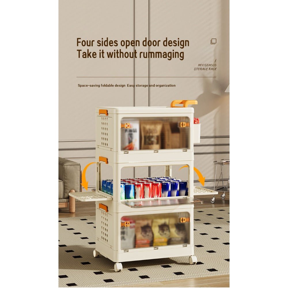 foldable storage, large double opening storage box with lid with wheels large storage box for clothes, snacks, toys and books